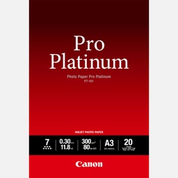 [A19018] CANON Pro Platinum Photo Paper (20 Sheets) | PT-101 A3 20SH