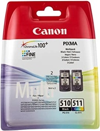 [A19071] CANON Ink Value Pack (Black &amp; Colour Cartridges) | PG-510 / CL-511 Multi pack